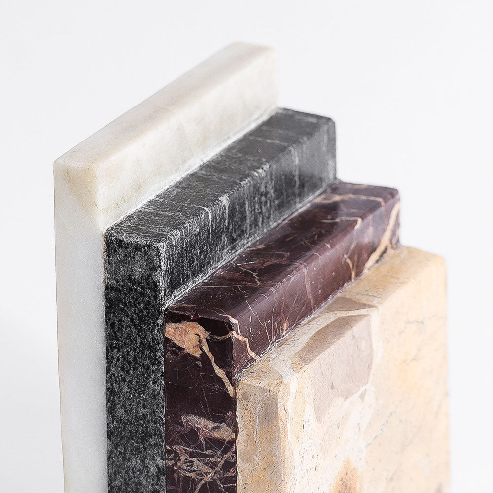 Novella Marble Bookends, Set of 2 - Multicolor