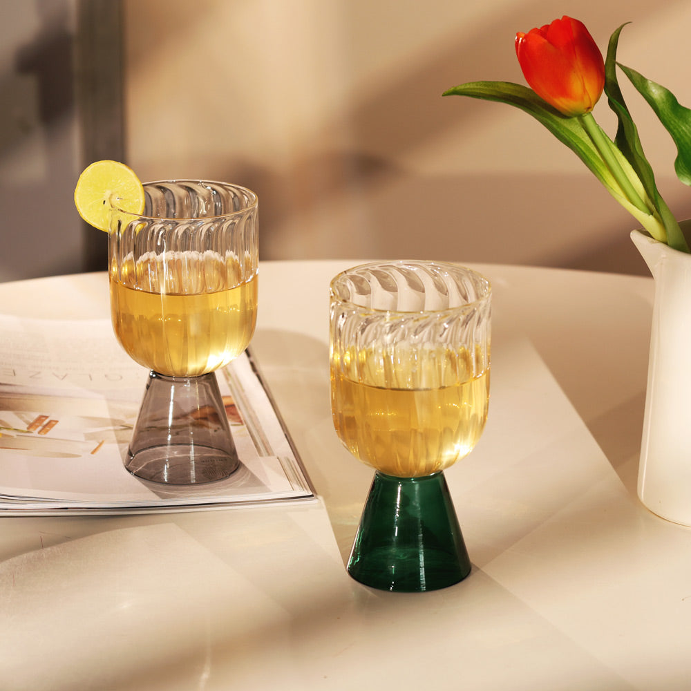 Ellio Drinking Glasses, Set of 2 - Smoke