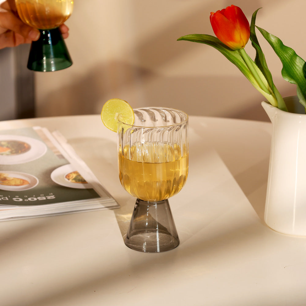 Ellio Drinking Glasses, Set of 2 - Smoke