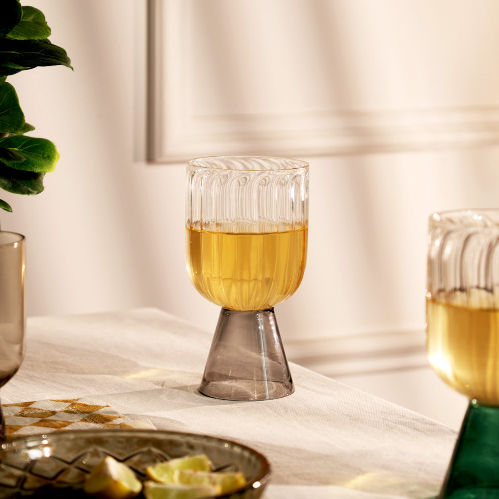 Ellio Drinking Glasses, Set of 2 - Smoke