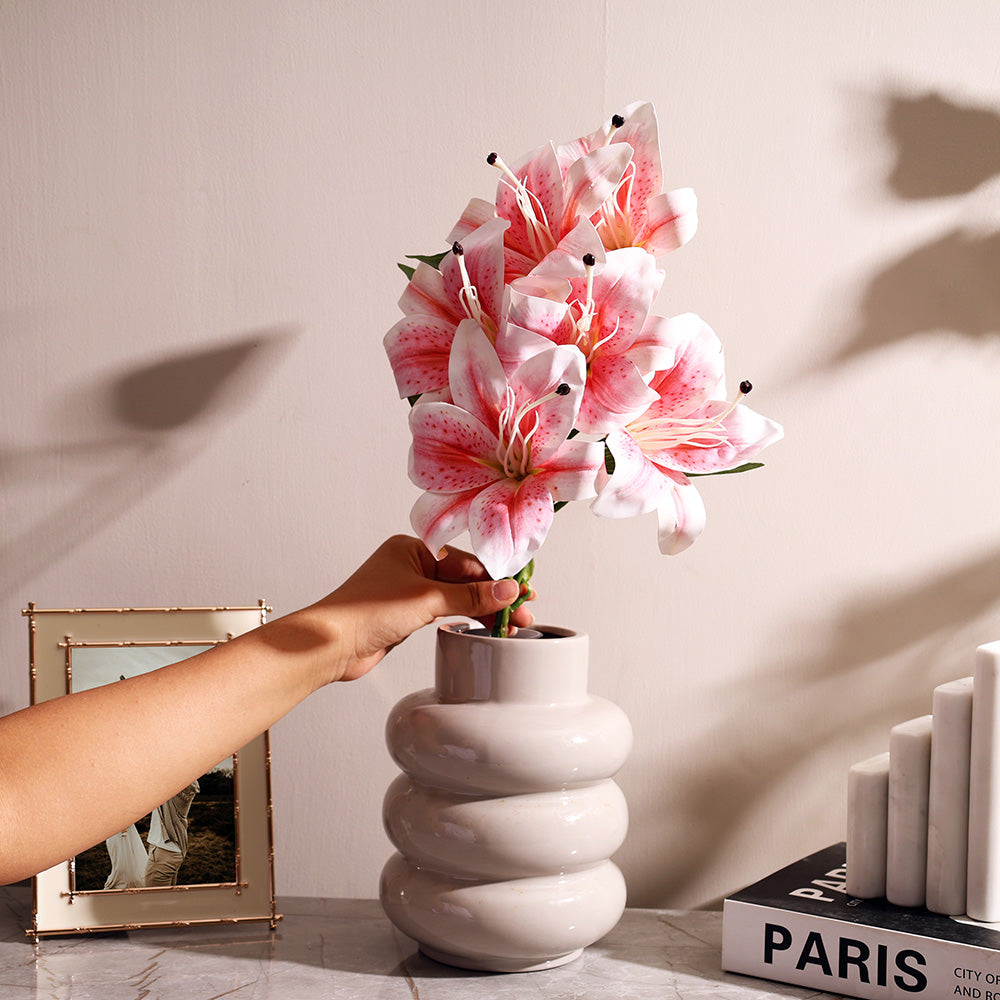 Oriental Lily Faux Bunch - Pink
