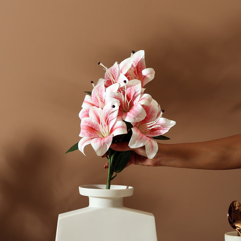Oriental Lily Faux Bunch - Pink