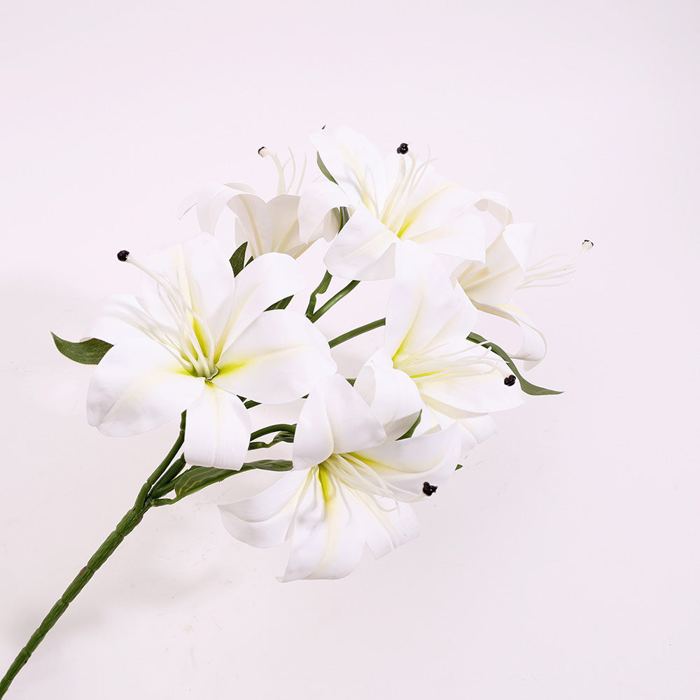 Oriental Lily Faux Bunch - White