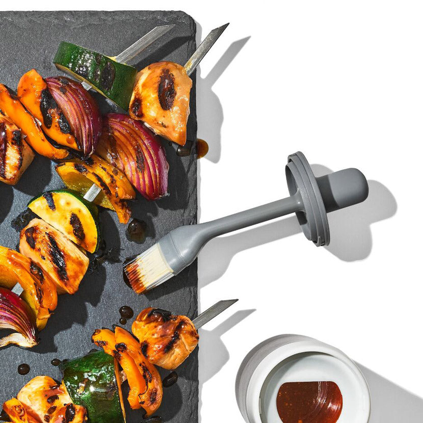 Good Grips Glass Oil Bottle & Silicone Brush Set