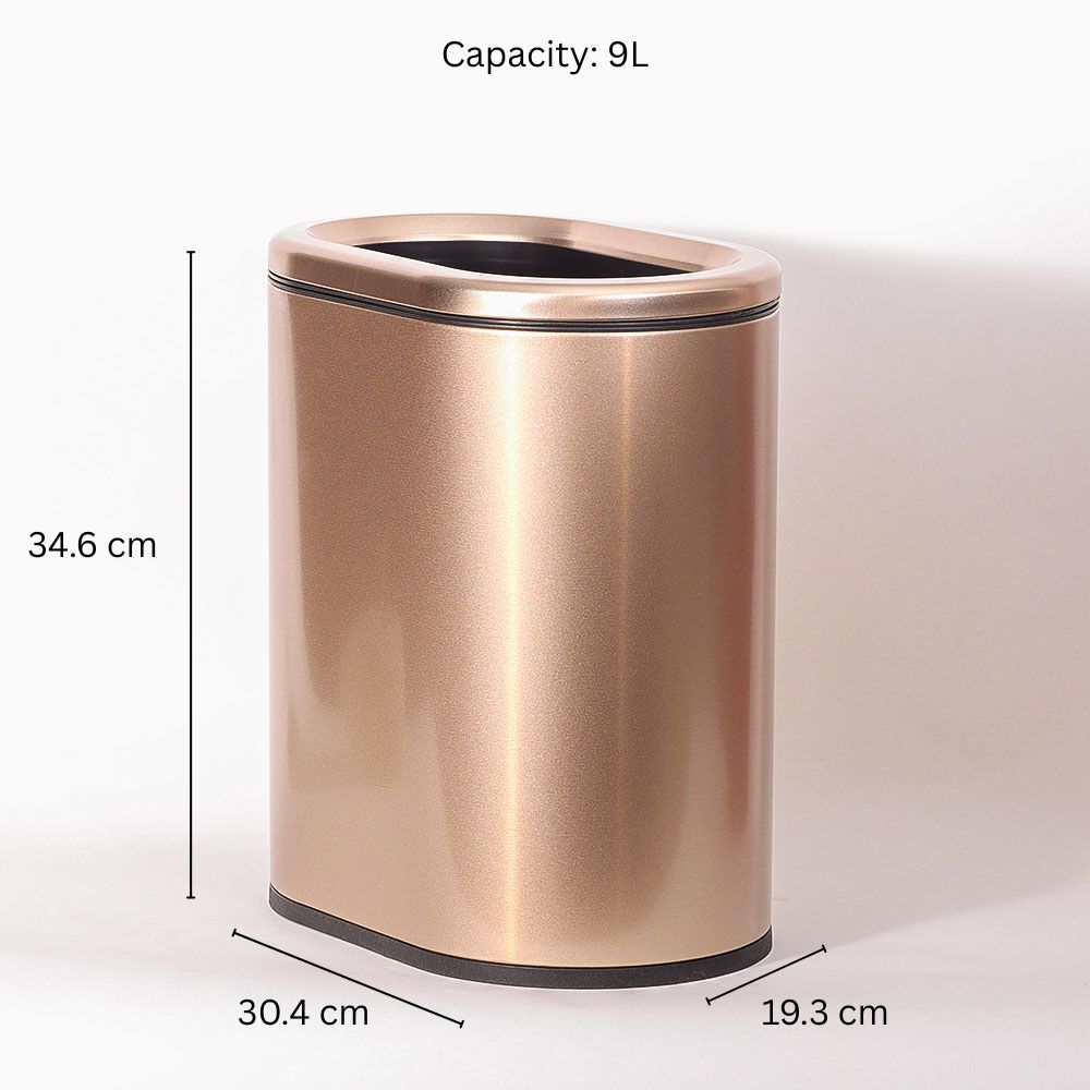 Ellipse Waste Bin 9L - Rose Gold