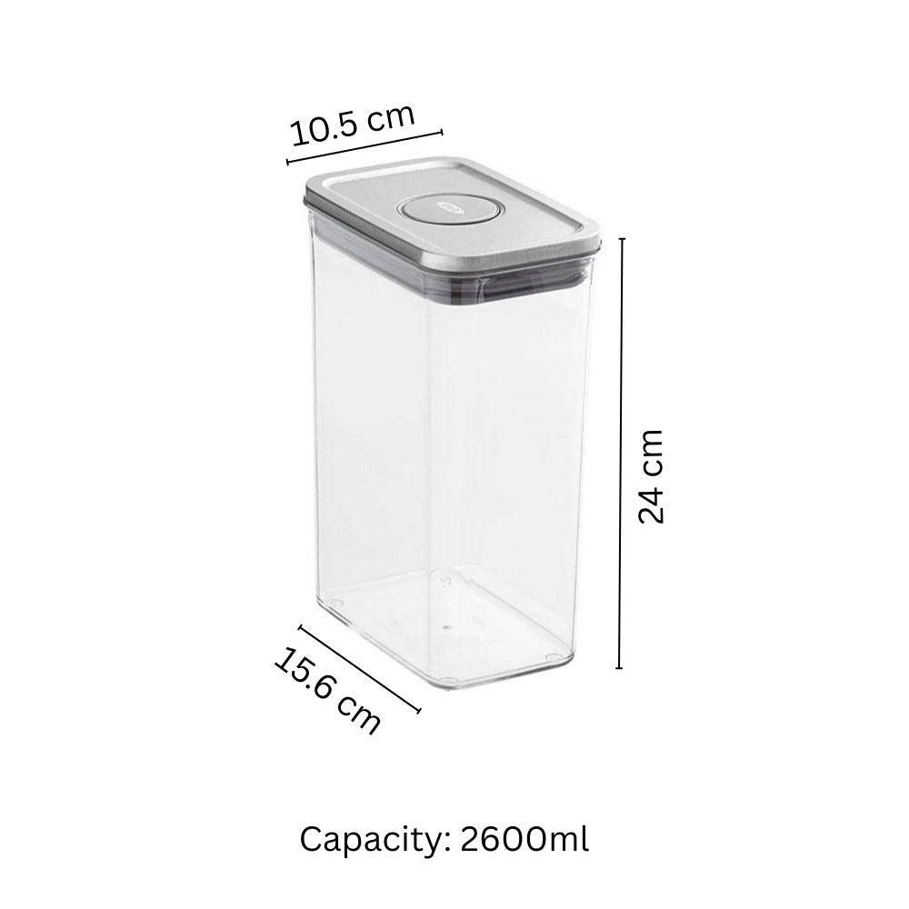 Steel POP Slim Rectangular Storage Container - 2600ml