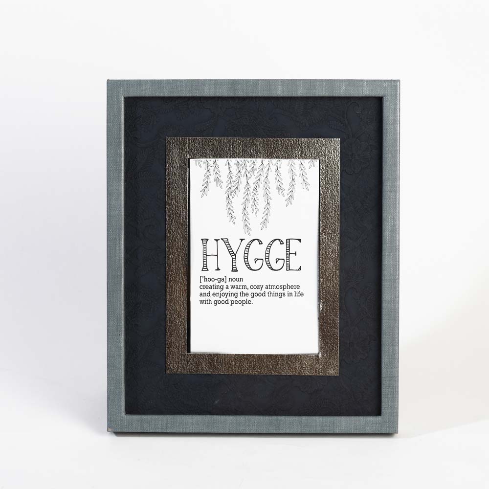 Oasis Glass Photo Frame Medium - Indigo Grey