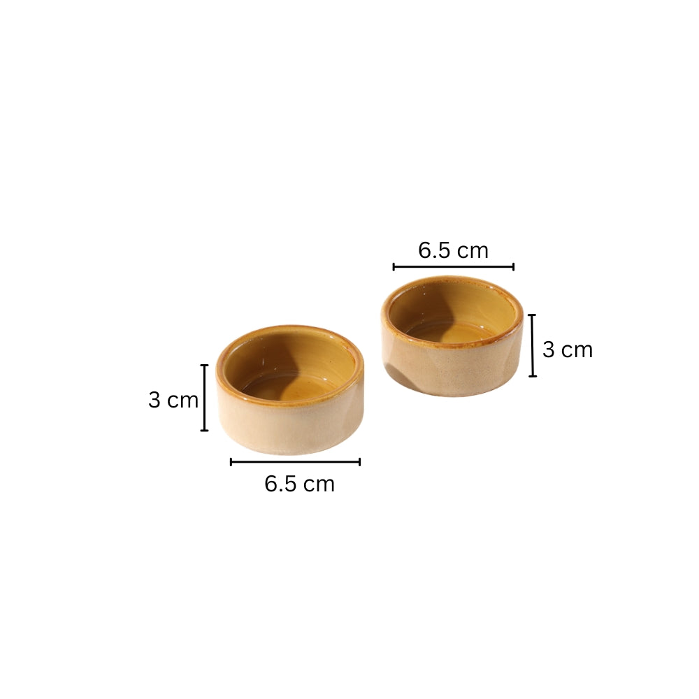 Oasis Dip Bowls, Set of 2 - Dark Sand