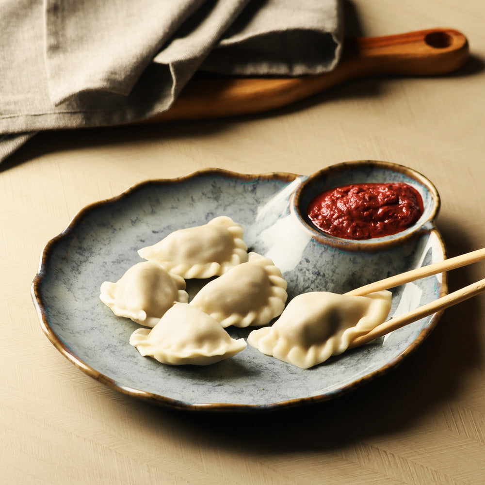 Oasis Round Dimsum Plate - Cool Grey