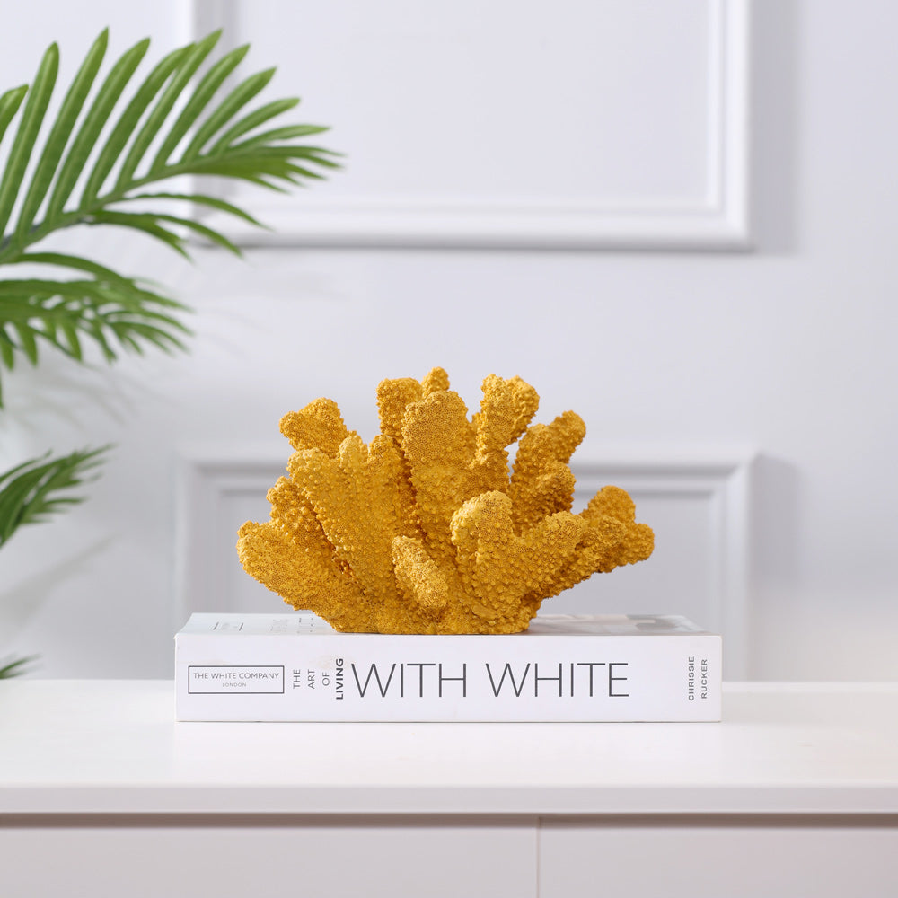 Ocean Coral Decorative Sculpture - Mustard