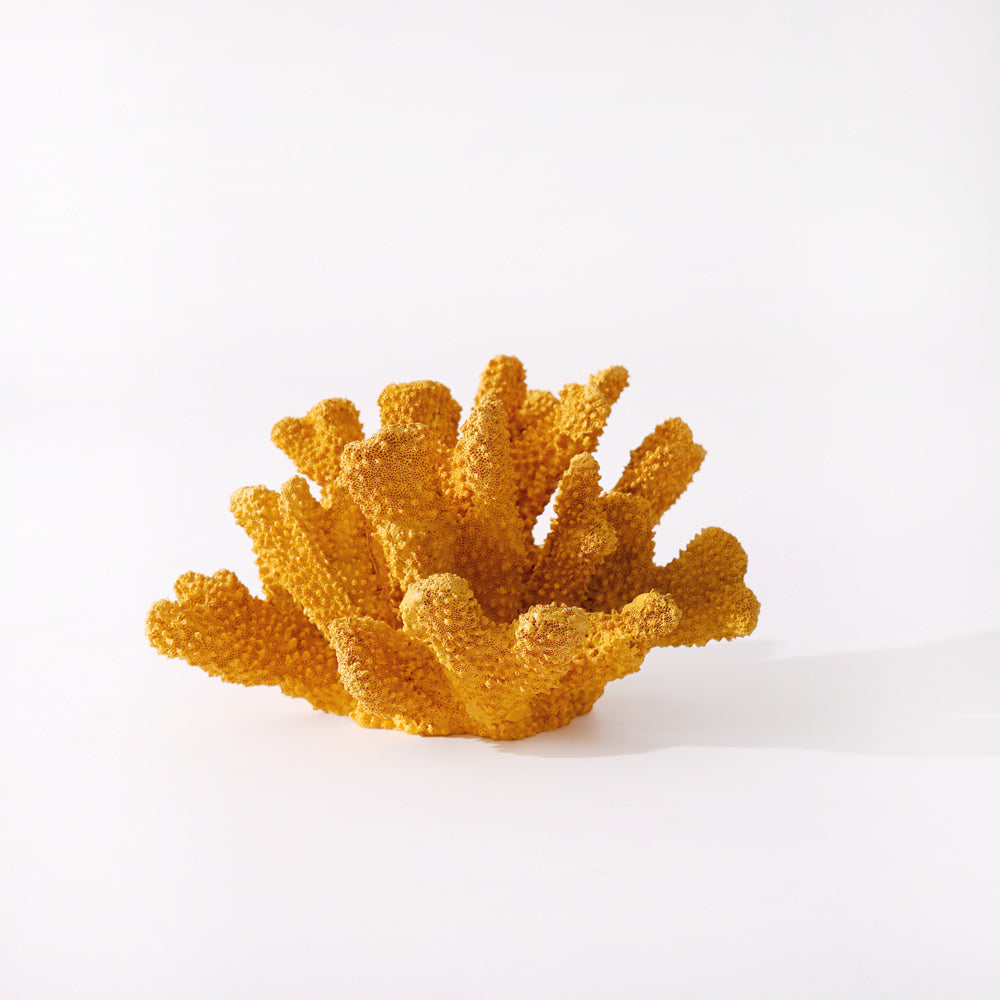 Ocean Coral Decorative Sculpture - Mustard