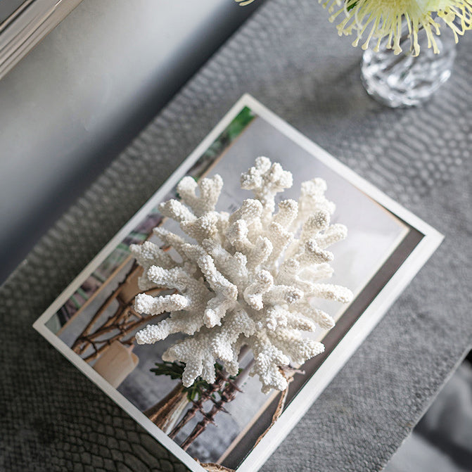 Ocean Coral Decorative Sculpture - White