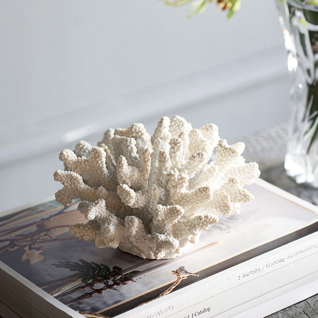 Ocean Coral Decorative Sculpture - White