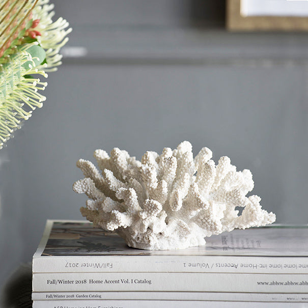 Ocean Coral Decorative Sculpture - White