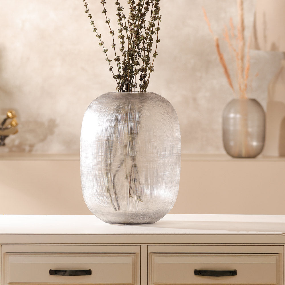 Omnia Glass Vase Medium - Smoke Grey