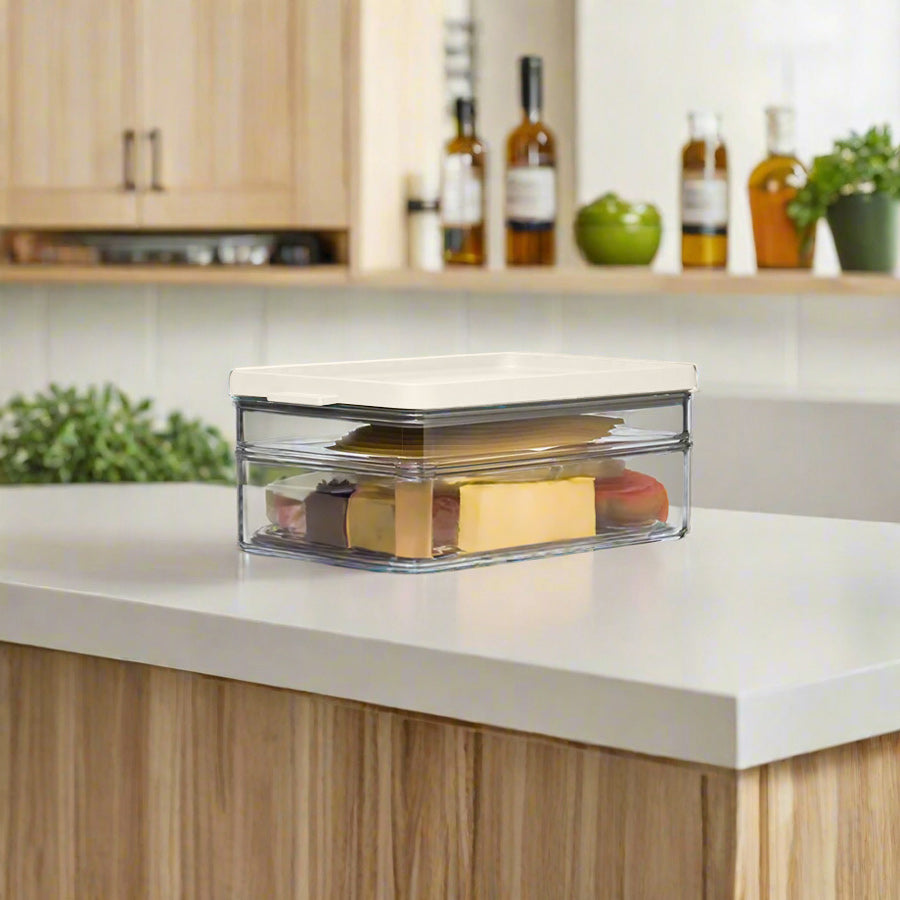 Omnia Breakfast Fridge Boxes, Set of 2 - Nordic White