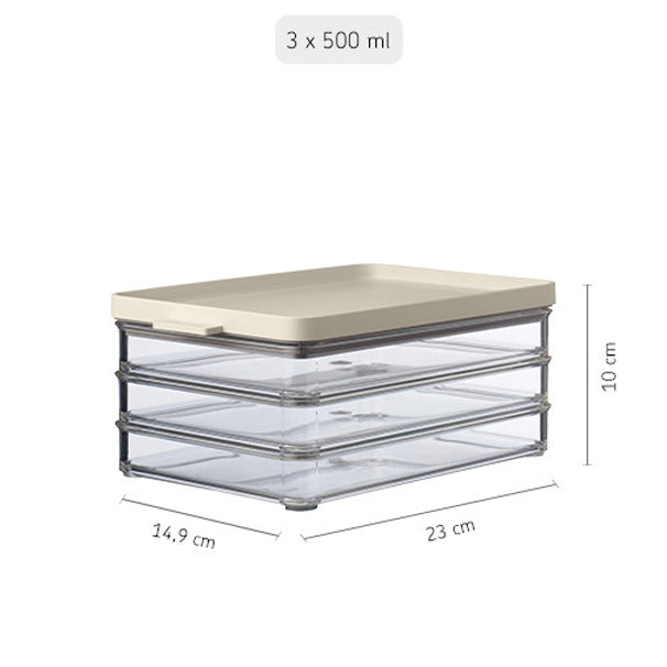 Omnia Cold Cuts Fridge Boxes, Set of 3 - Nordic White