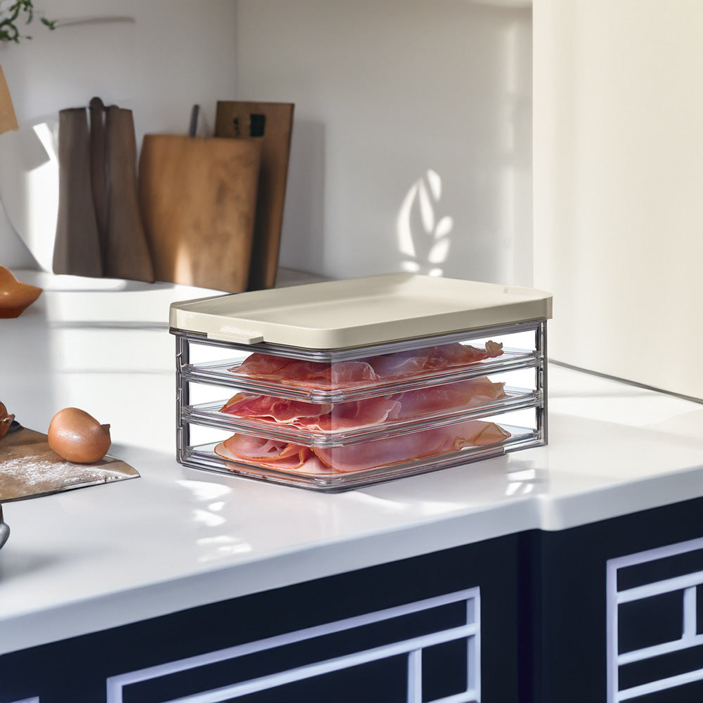 Omnia Cold Cuts Fridge Boxes, Set of 3 - Nordic White