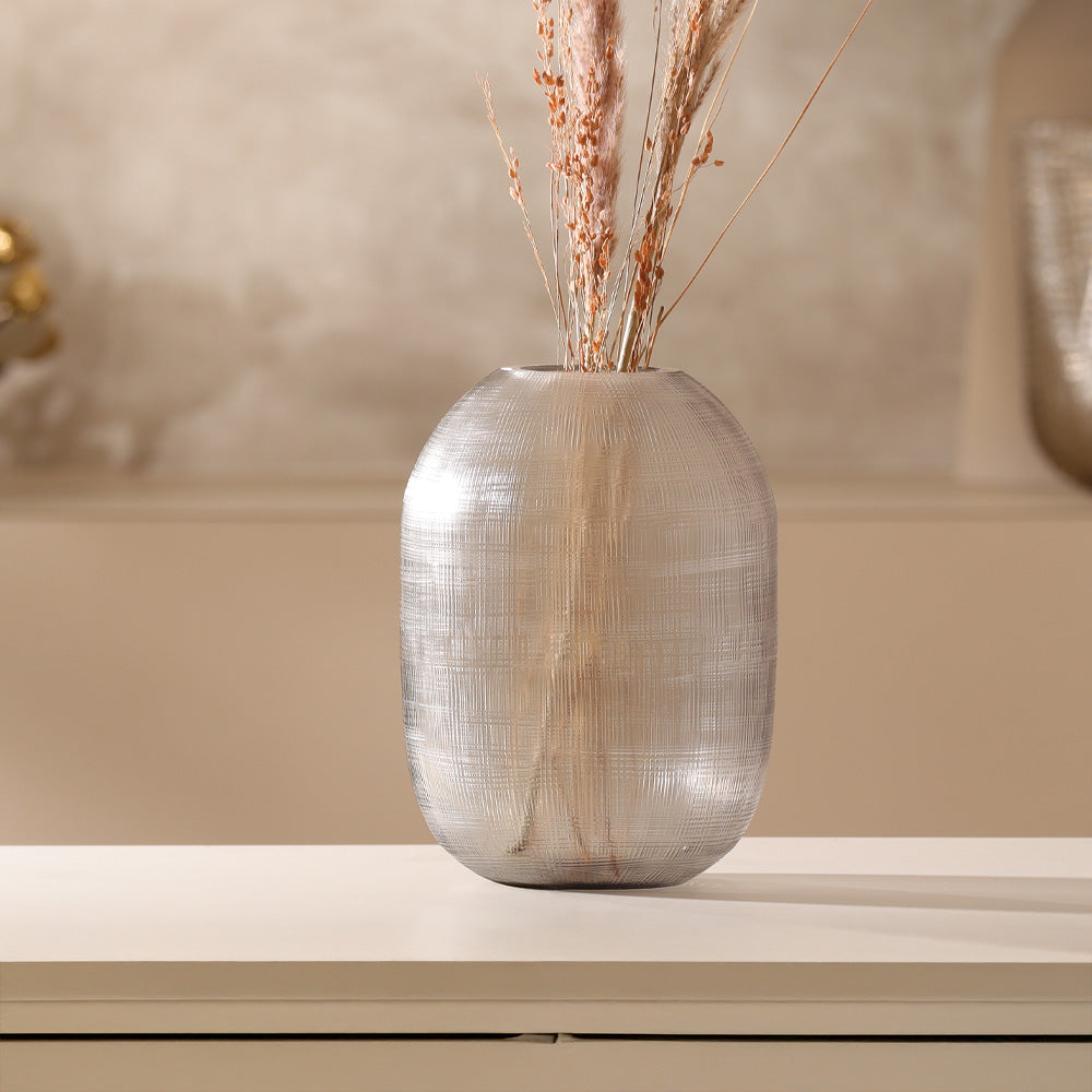 Omnia Glass Vase Small - Smoke Grey