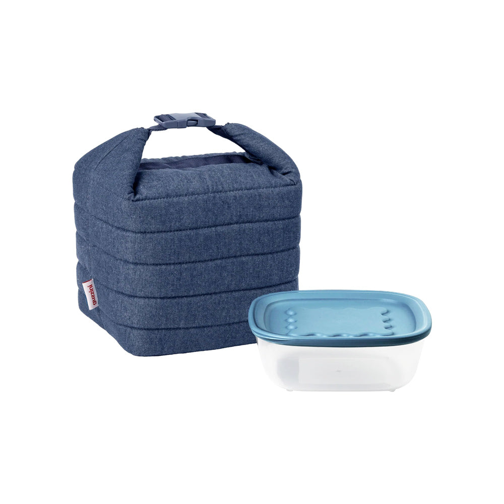 On-the-Go Thermal Bag with Container Small - Denim Blue