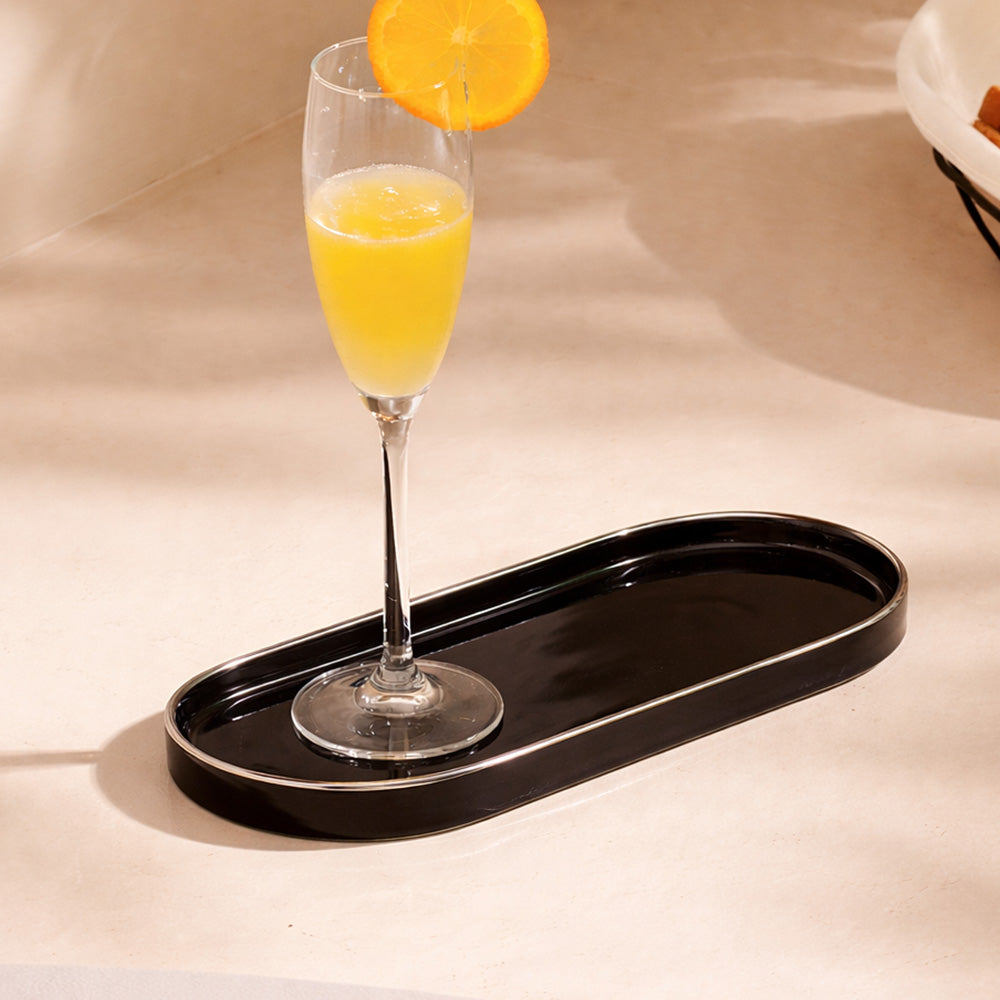 Onyx Oval Serving Platter Medium - Black