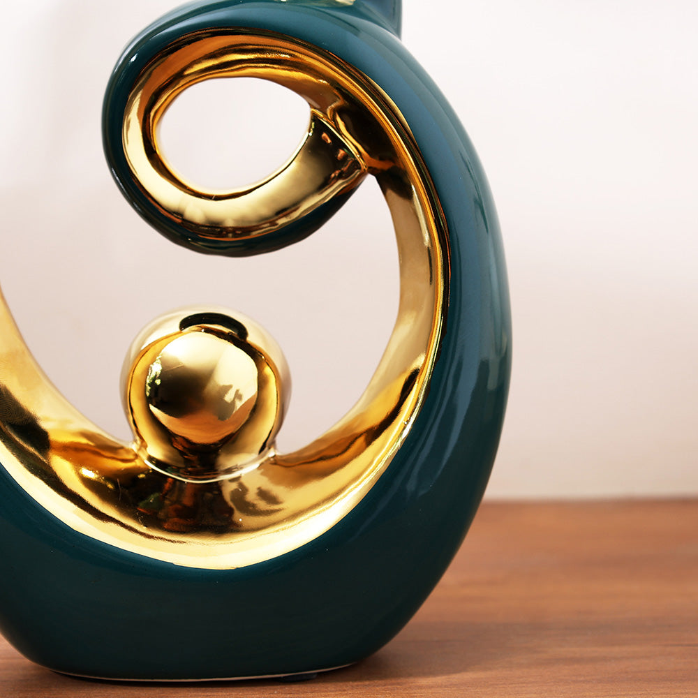 Oracle Ceramic Sculpture - Green Gold