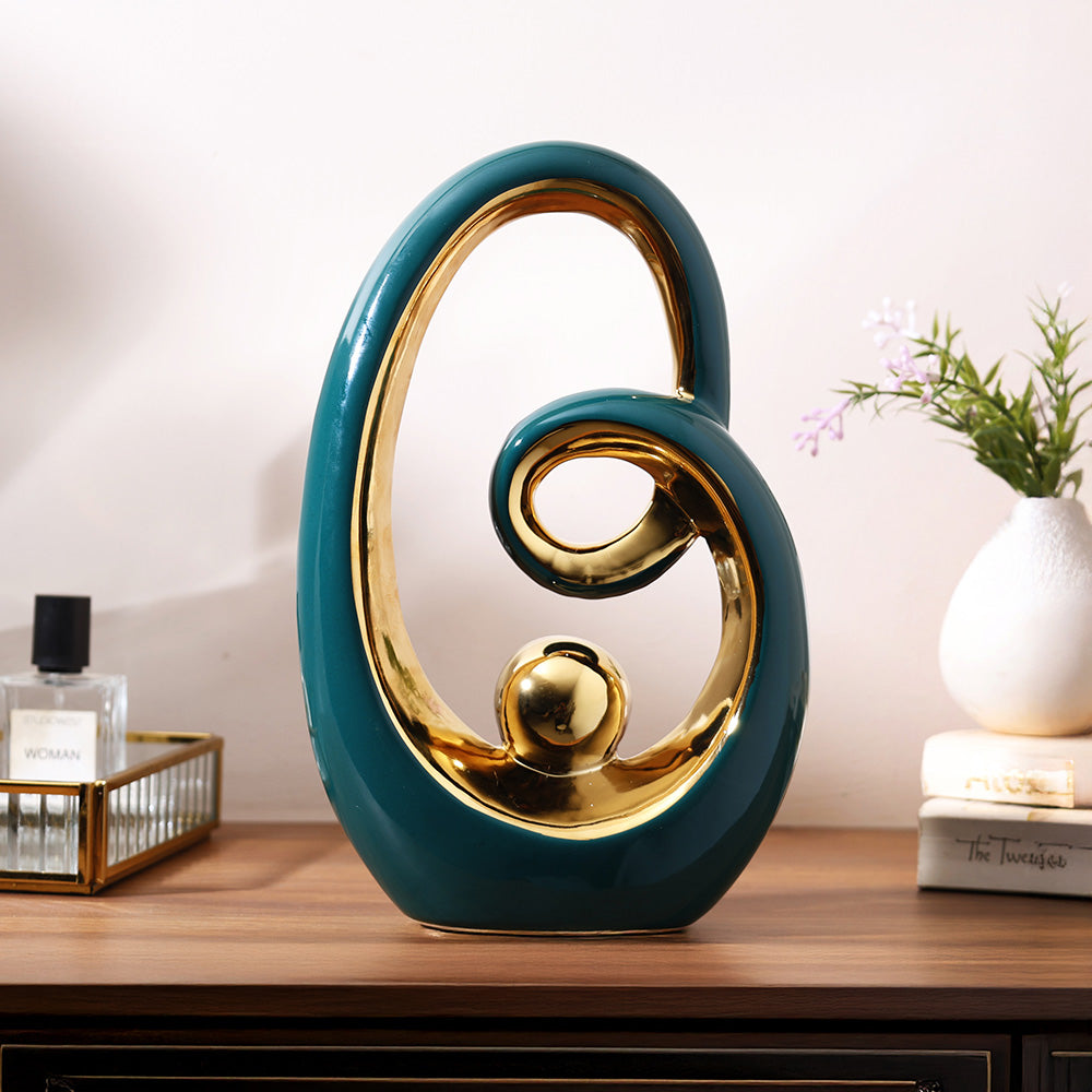 Oracle Ceramic Sculpture - Green Gold