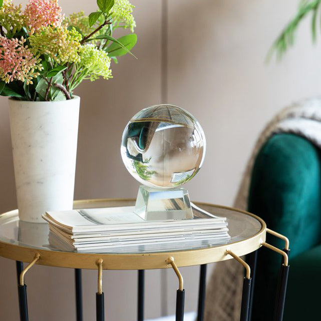 Oracle Glass Ball Accent with Base - Clear