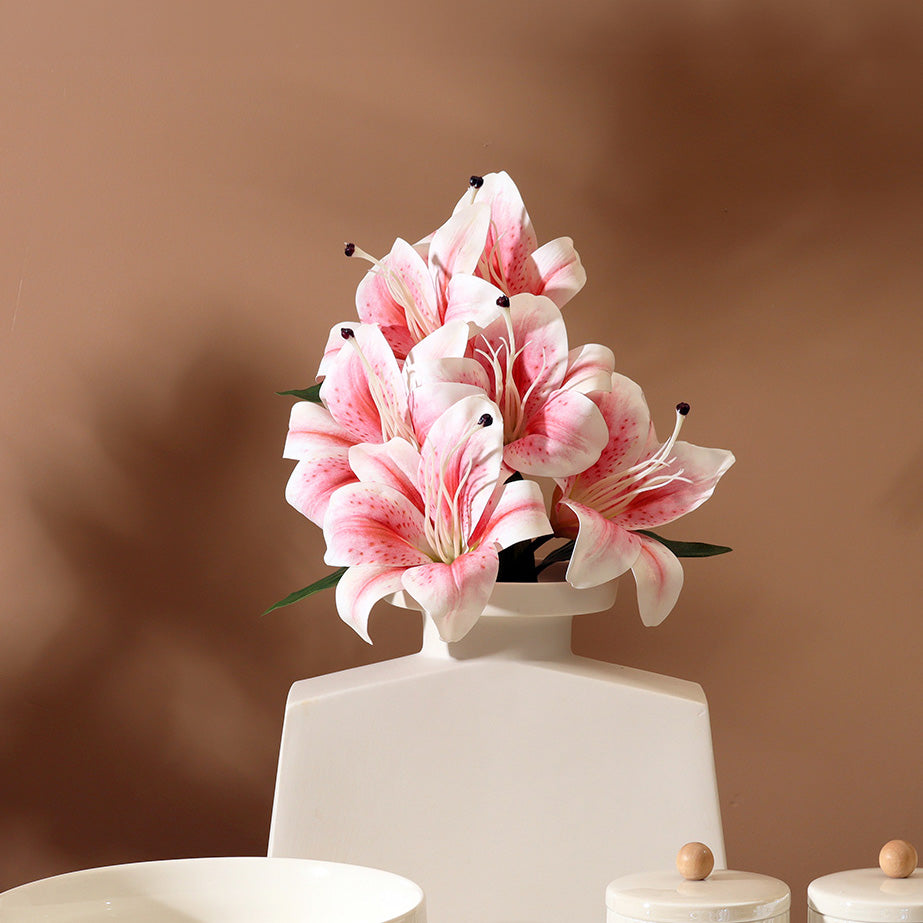 Oriental Lily Faux Bunch - Pink