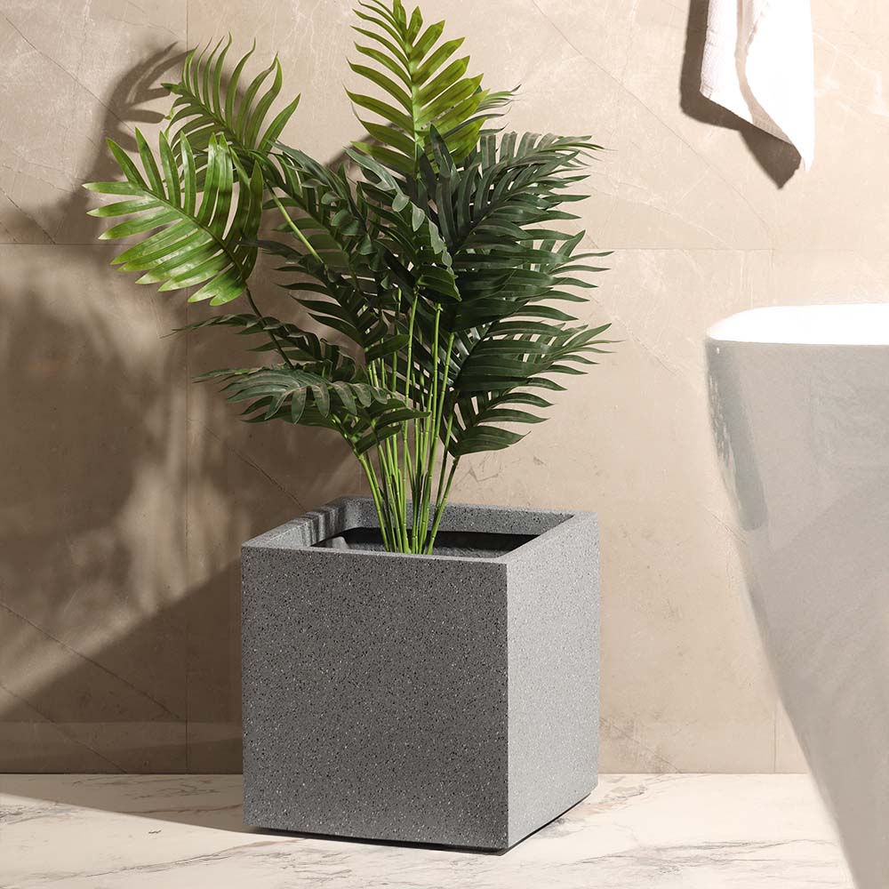 Orion Square Planter Large - Speckled Grey