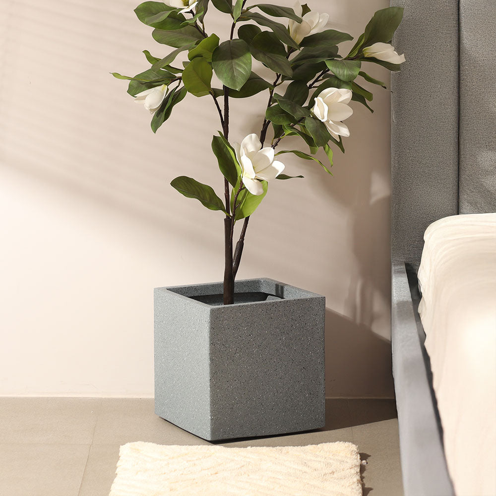 Orion Square Planter Large - Speckled Grey