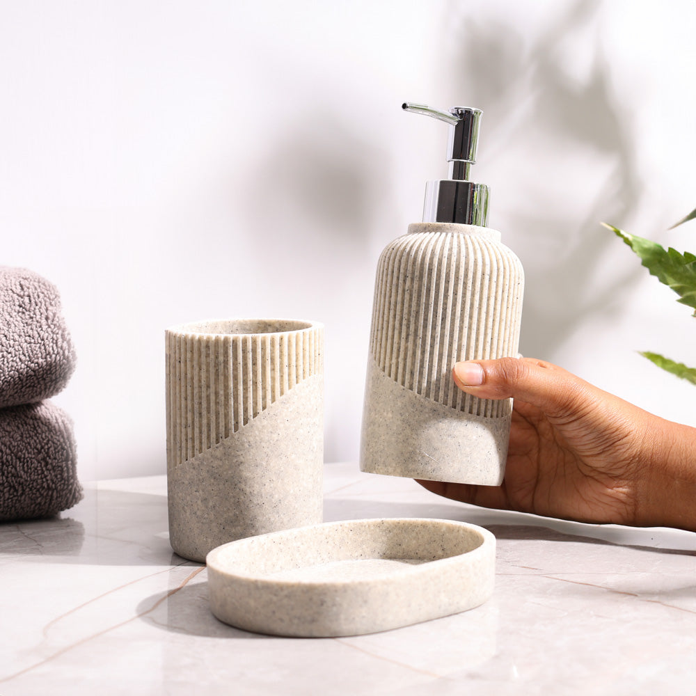 Orla 3-piece Bathroom Set - Light Grey