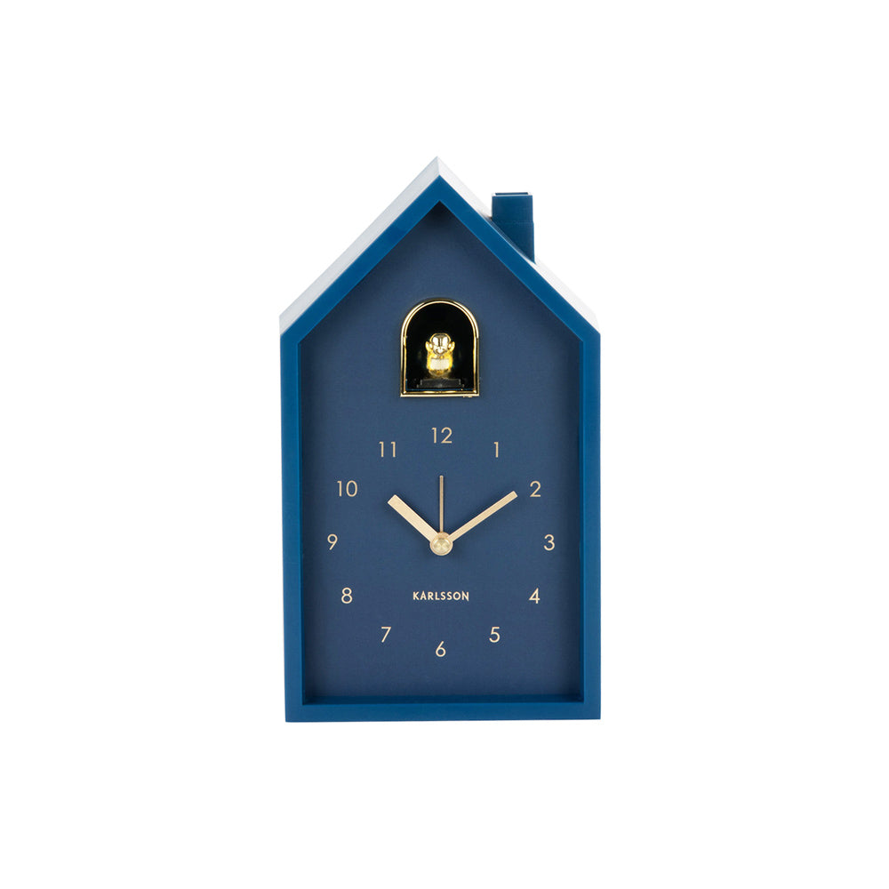 Oro Modern Cuckoo Alarm Clock - Dark Blue
