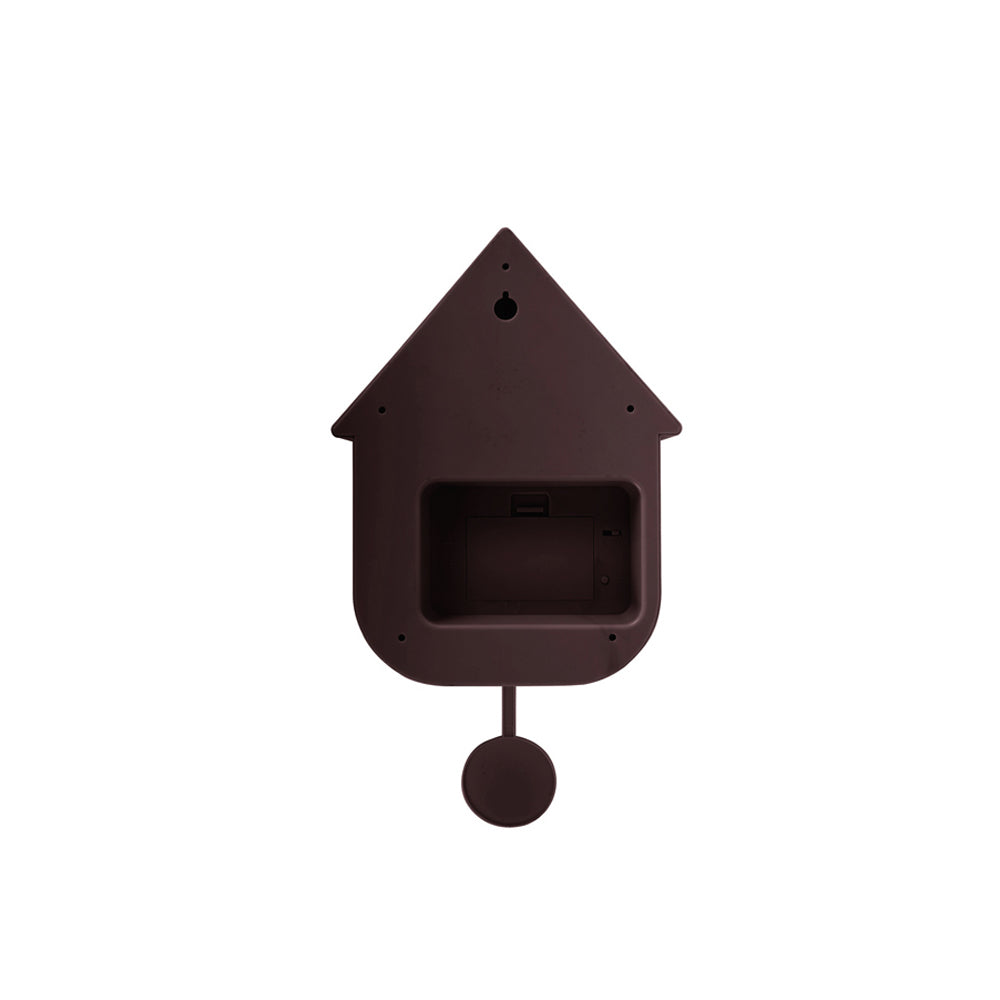 Oro Modern Cuckoo Pendulum Wall Clock - Dark Brown