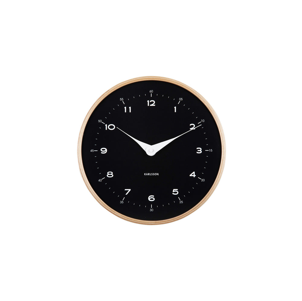 Osado Dome Wall Clock 30cm - Black
