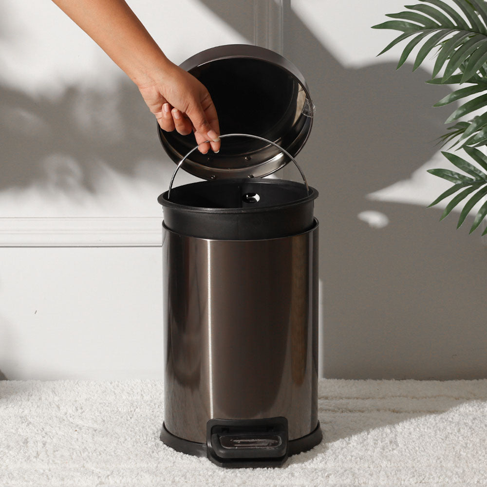 Otis Pedal Bin 7L - Dark Silver