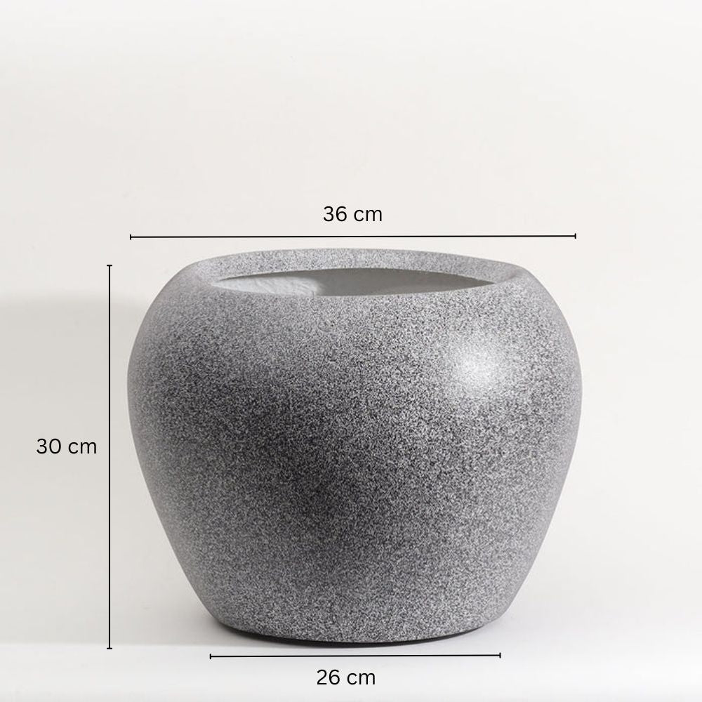 Ovo Round Planter Large - Monochrome
