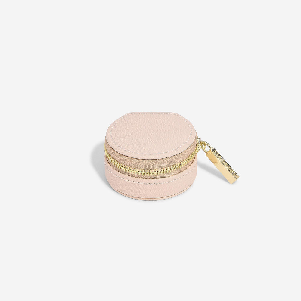 Oyster Travel Jewellery Box - Blush Pink & Gold