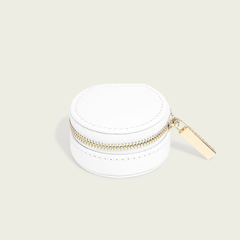 Oyster Travel Jewellery Box - Pebble White