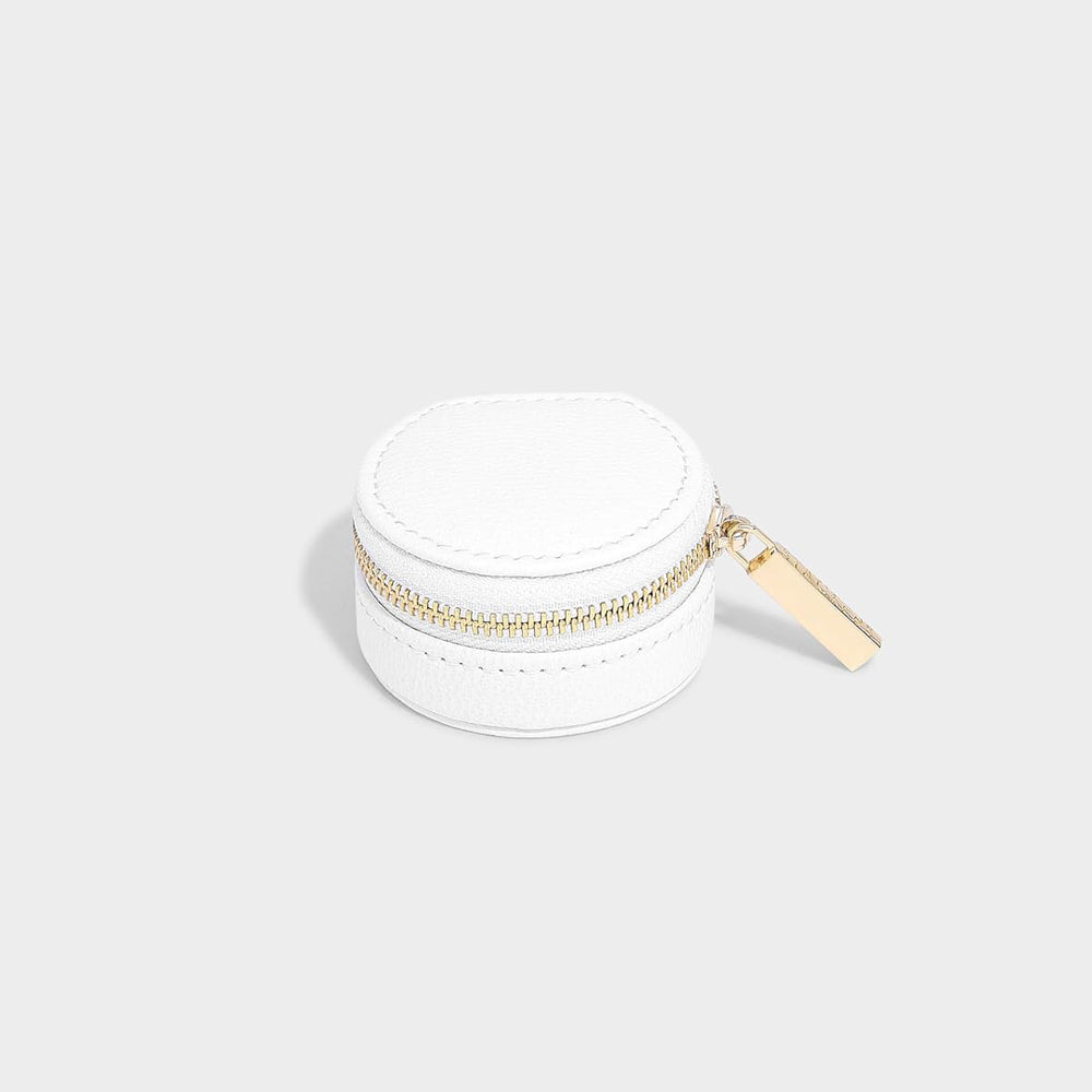 Oyster Travel Jewellery Box - Pebble White