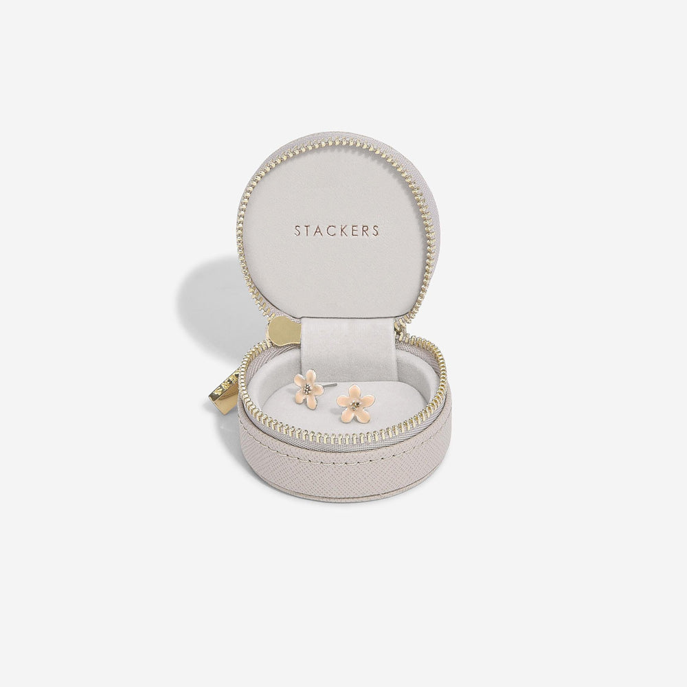 Oyster Travel Jewellery Box - Taupe