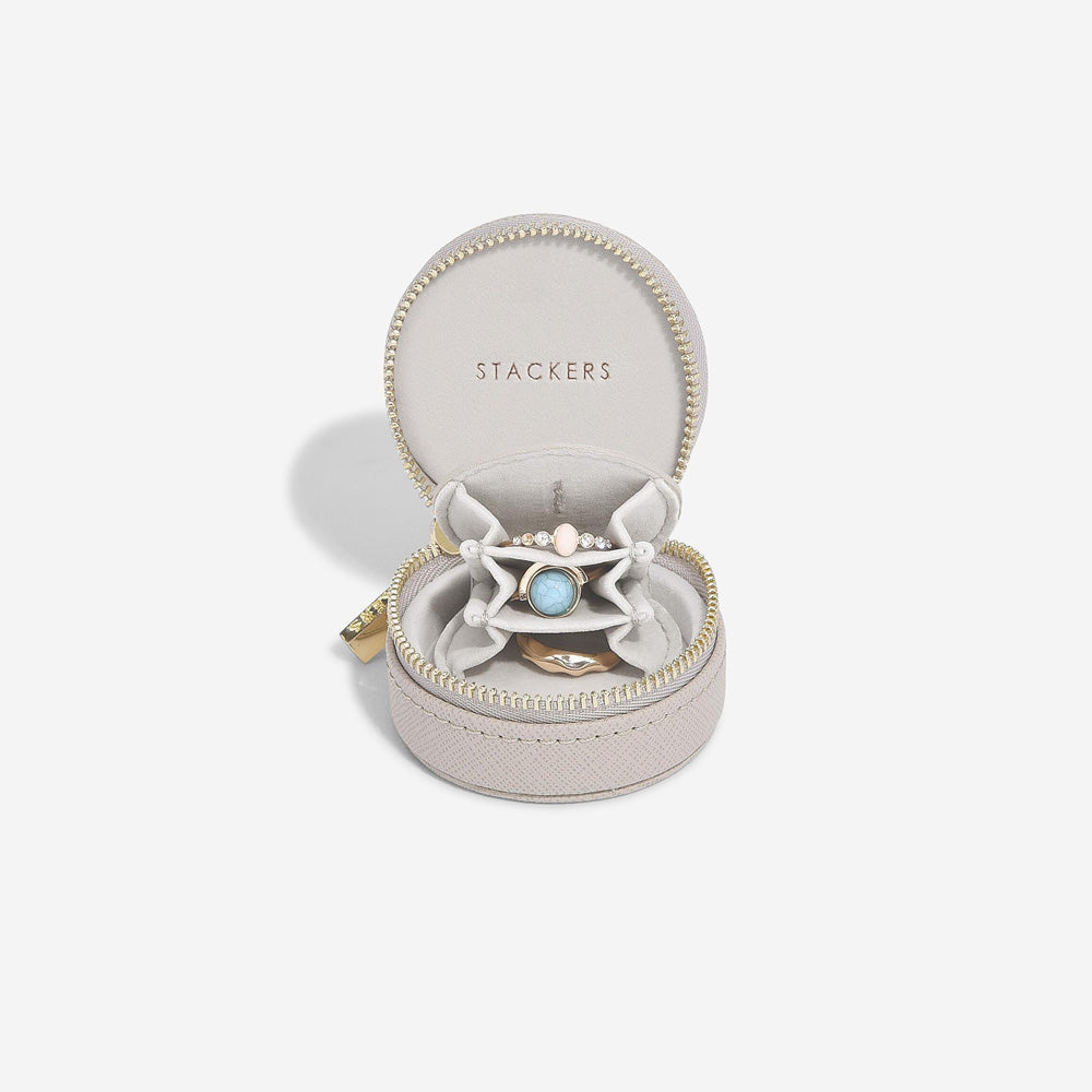 Oyster Travel Jewellery Box - Taupe