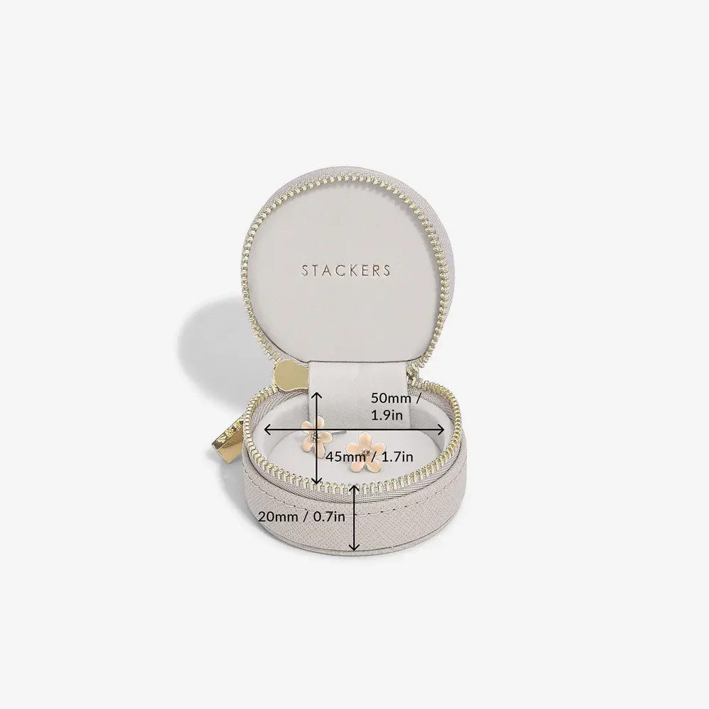 Oyster Travel Jewellery Box - Taupe