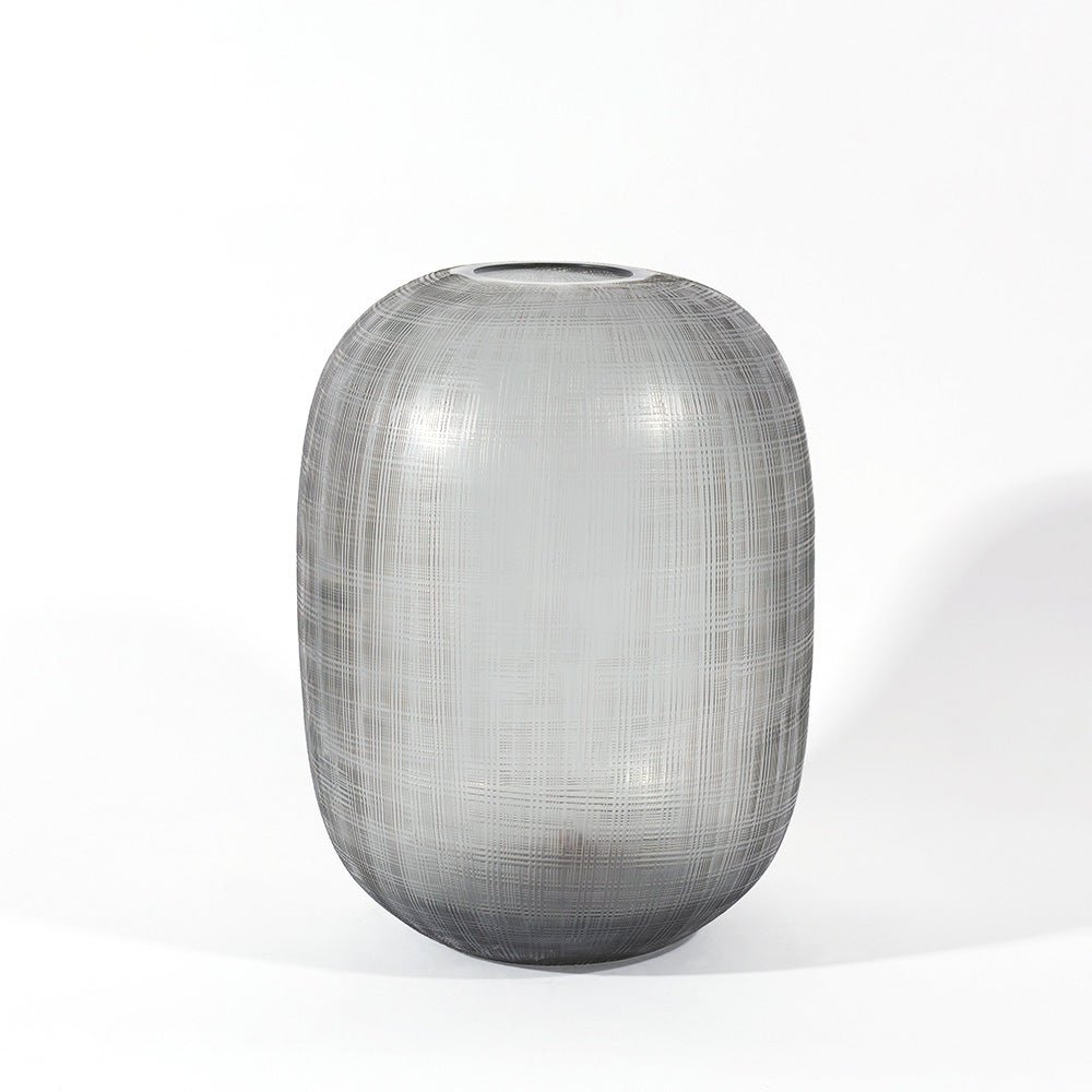 Omnia Glass Vase Medium - Smoke Grey
