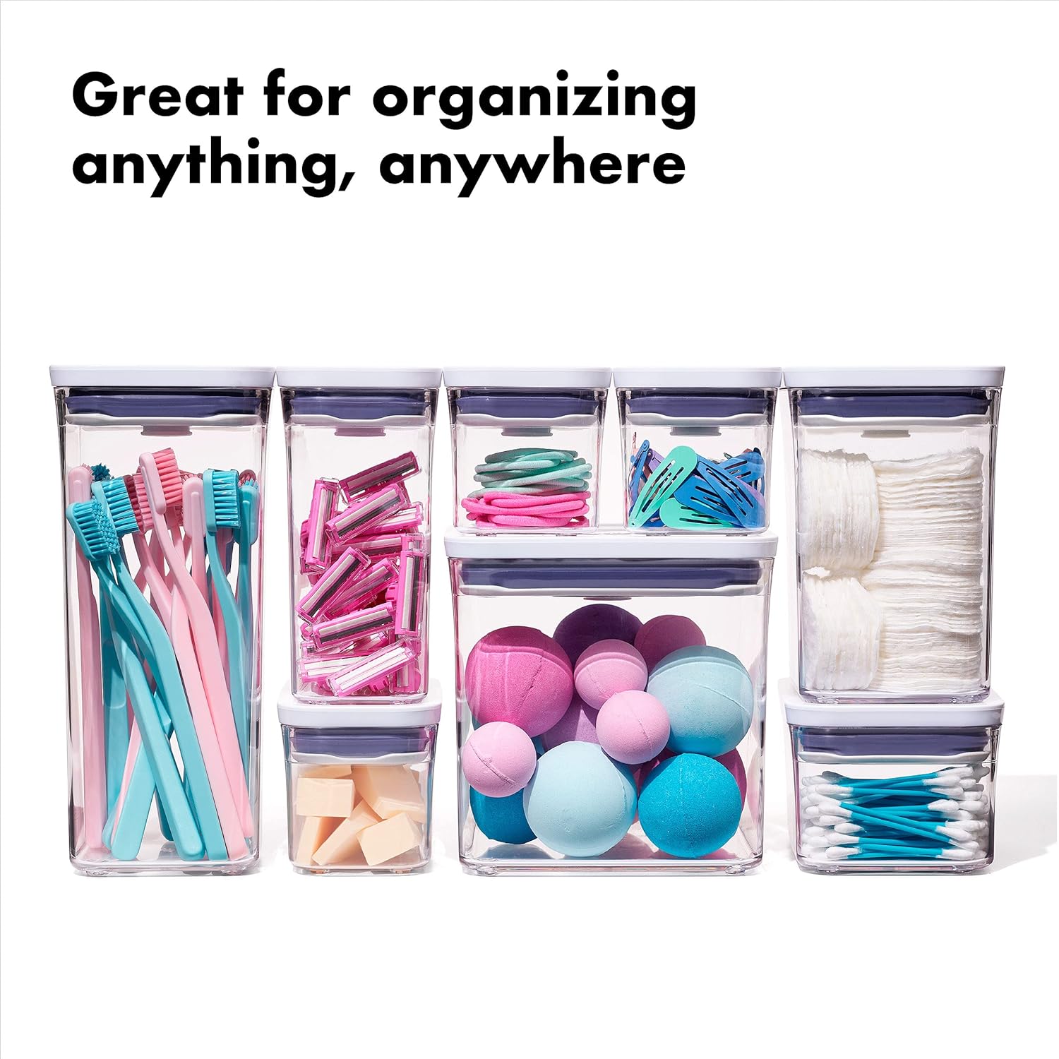 POP 3-Piece Rectangular Storage Containers Set With Scoop