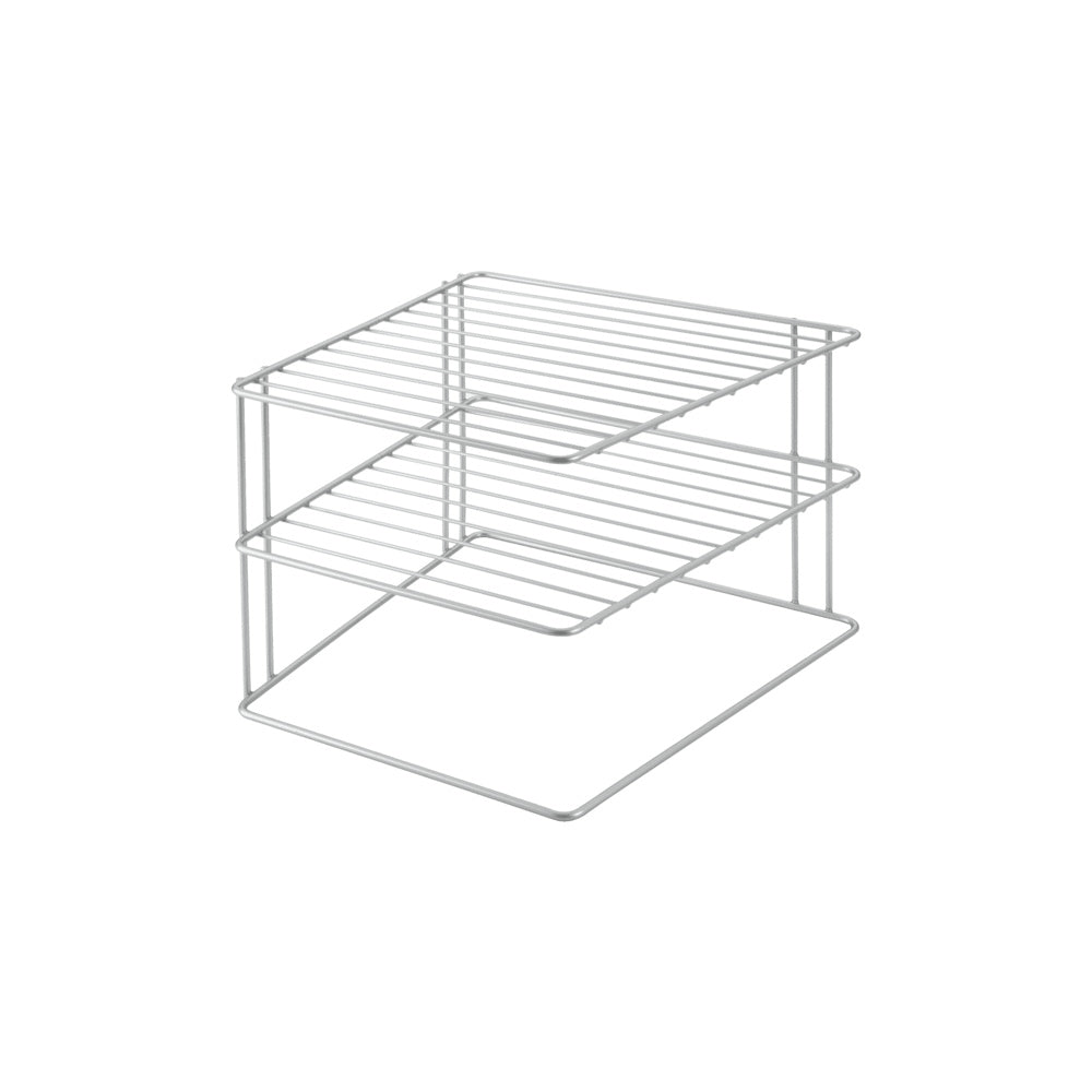 Palio 2-Tier Corner Shelf - Polytherm Silver