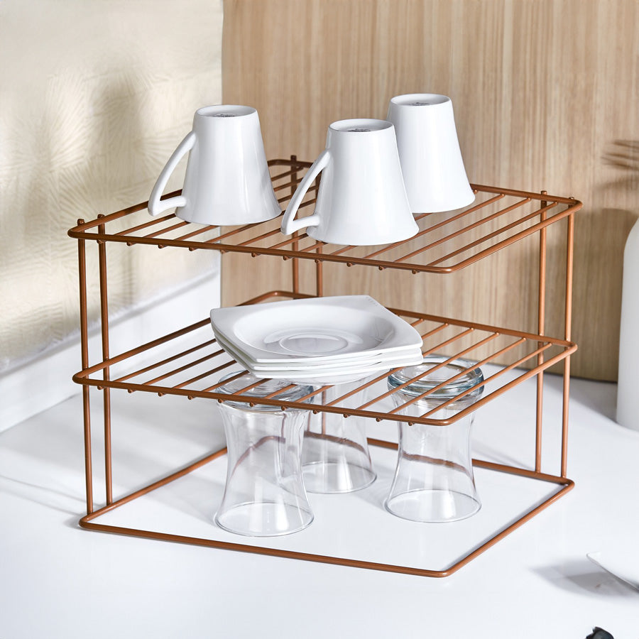 Palio 2-Tier Corner Shelf - Copper
