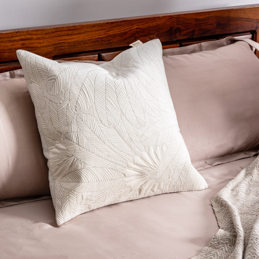 Palmer Quilted Cushion Cover 45x45cm - Ivory