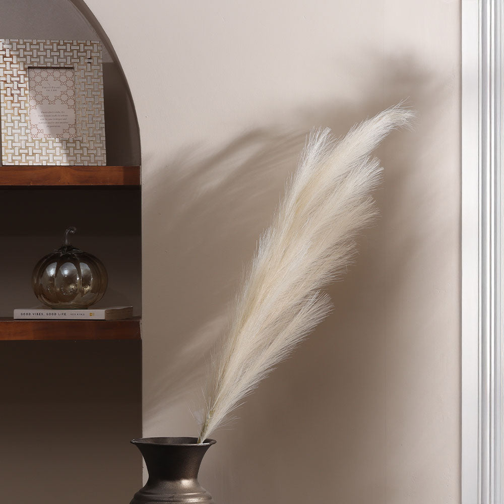 Pampas Reed Faux Stem - Cream