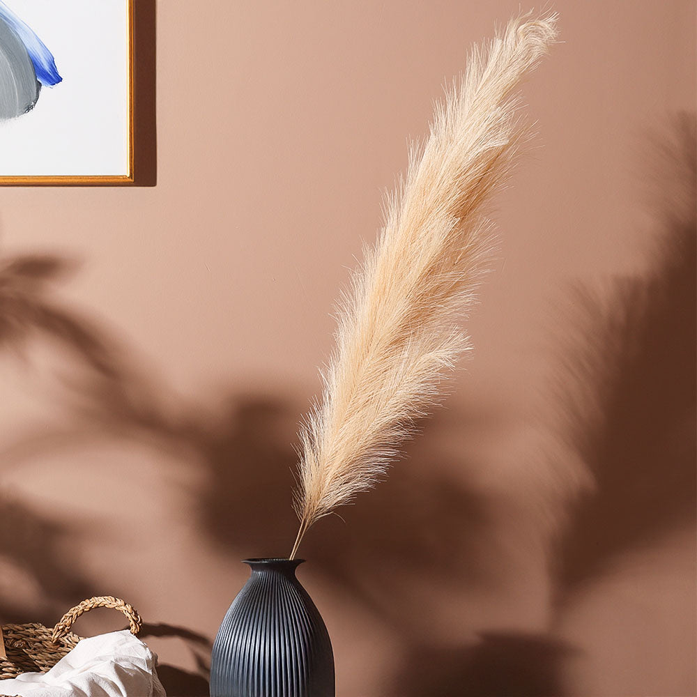 Pampas Reed Faux Stem - Peach